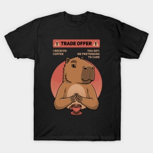 Capybara Coffee Trade Meme - Fun Pet Gift T-Shirt